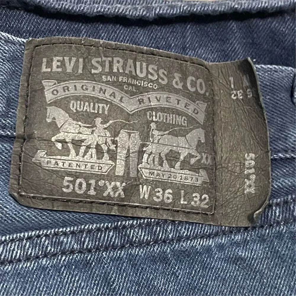 Levi’s Vintage Levi's 501XX Men's Jeans W36 L32 Dark Blue Button Fly Straight